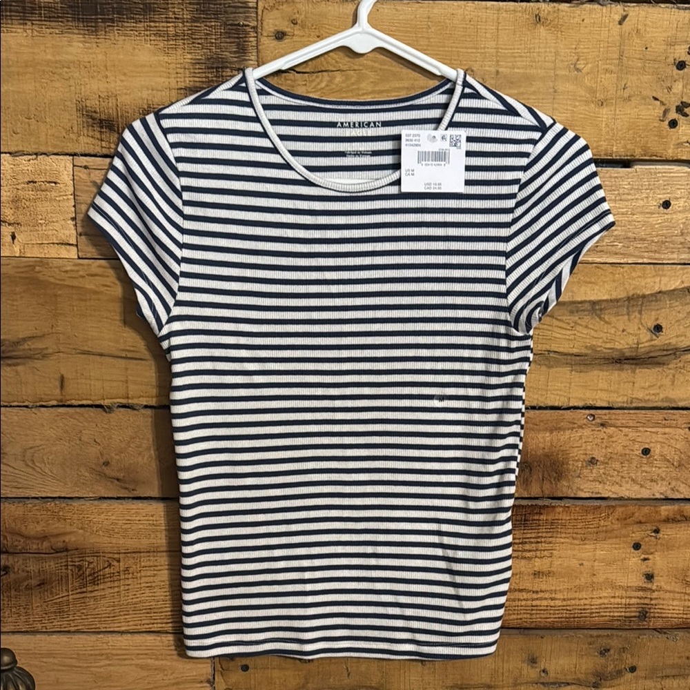 Striped Black and White Top